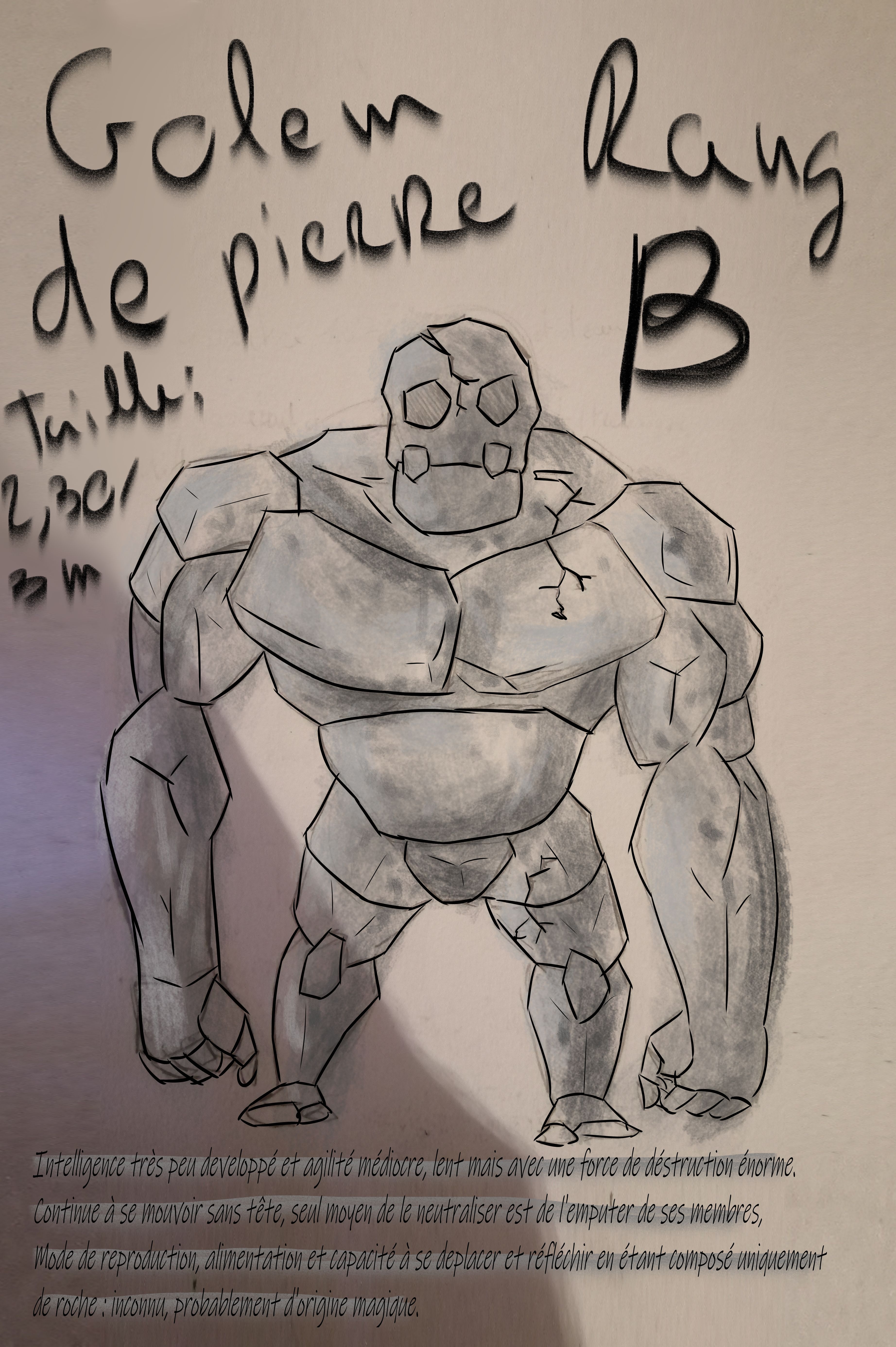 Fiche Golem de Pierre
